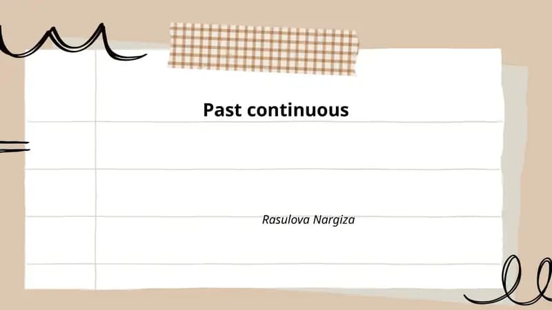 Past continuous
