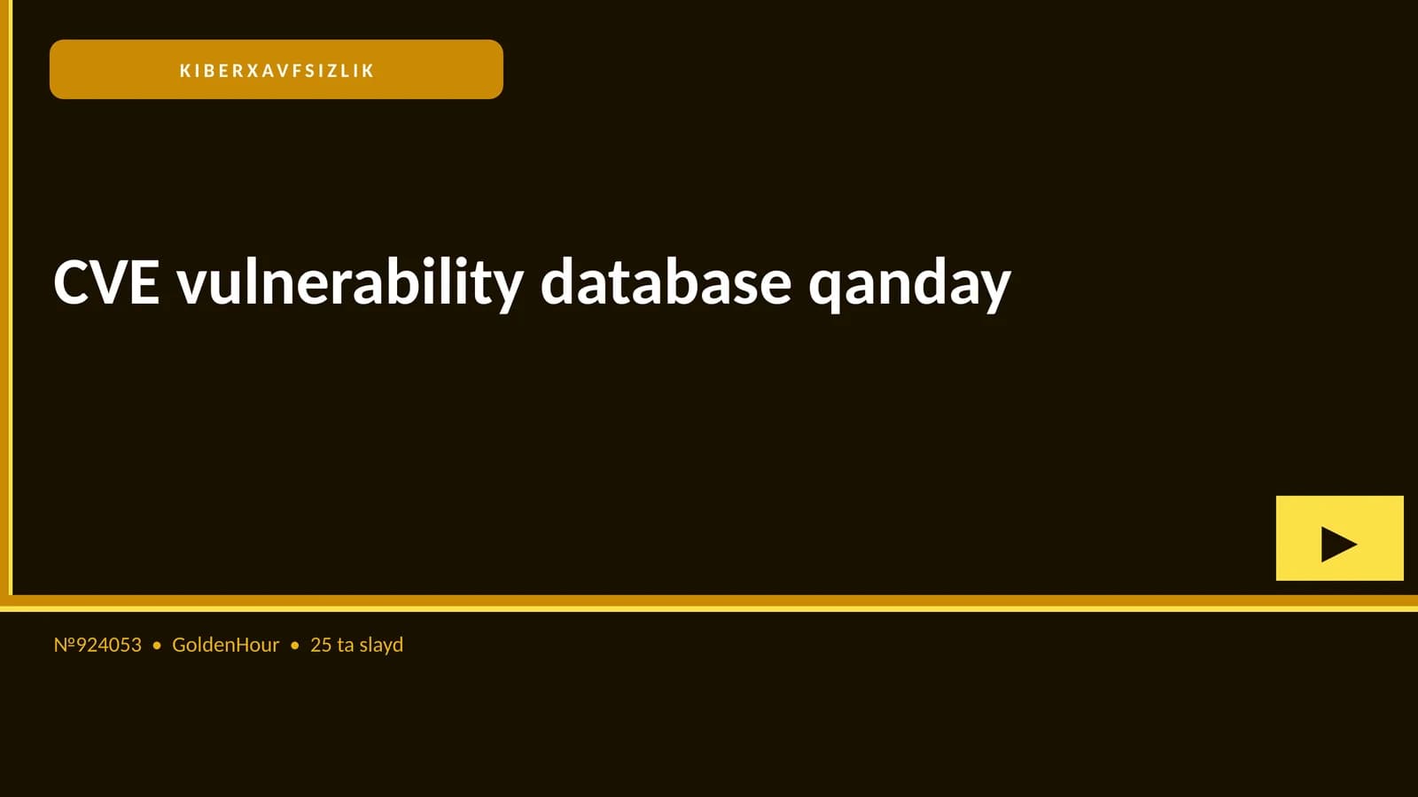 CVE vulnerability database qanday