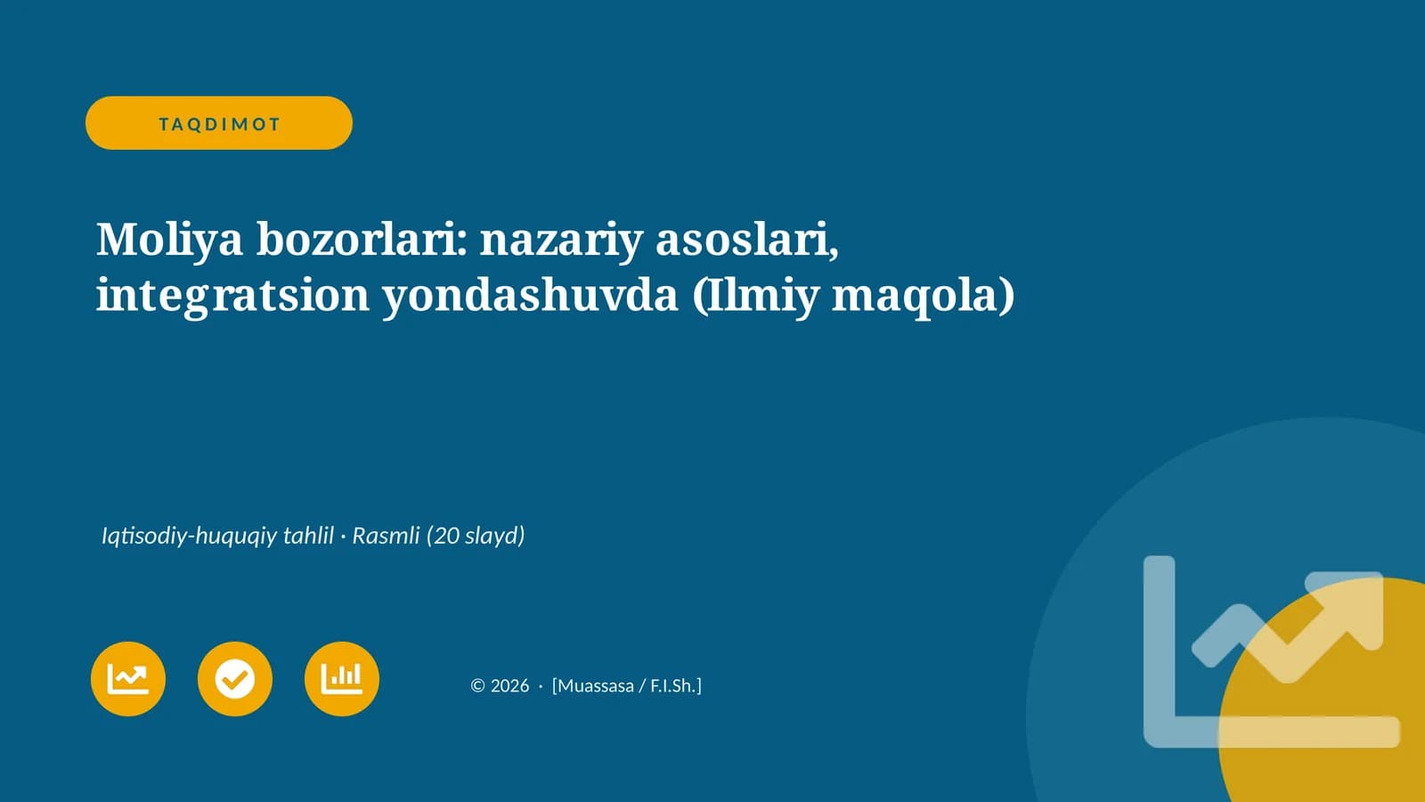 Moliya bozorlari: nazariy asoslari, integratsion yondashuvda (Ilmiy maqola)