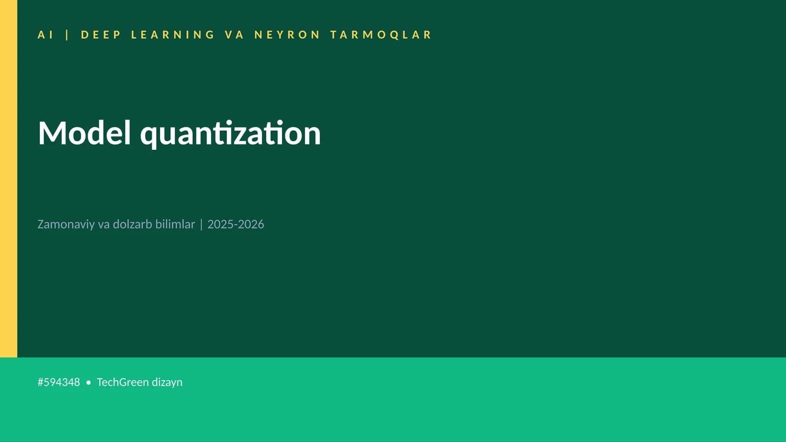 Model quantization