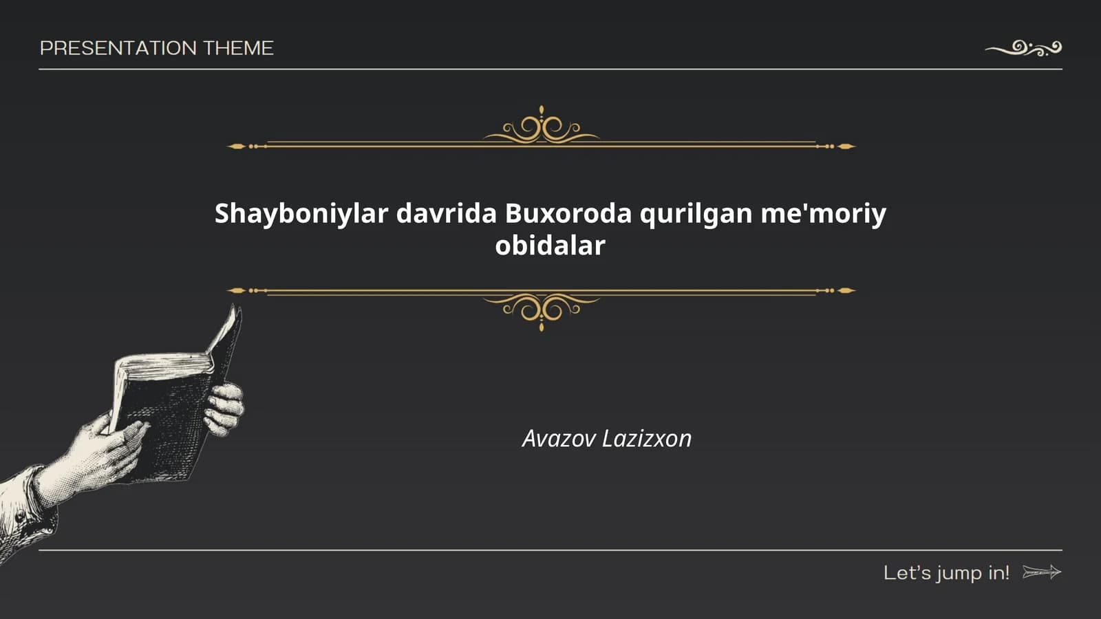 Shayboniylar davrida Buxoroda qurilgan me'moriy obidalar