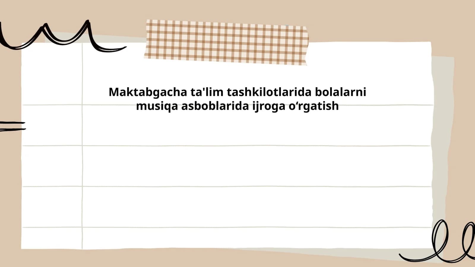 Maktabgacha ta'limda bolalarni musiqa asboblarida ijroga o‘rgatish