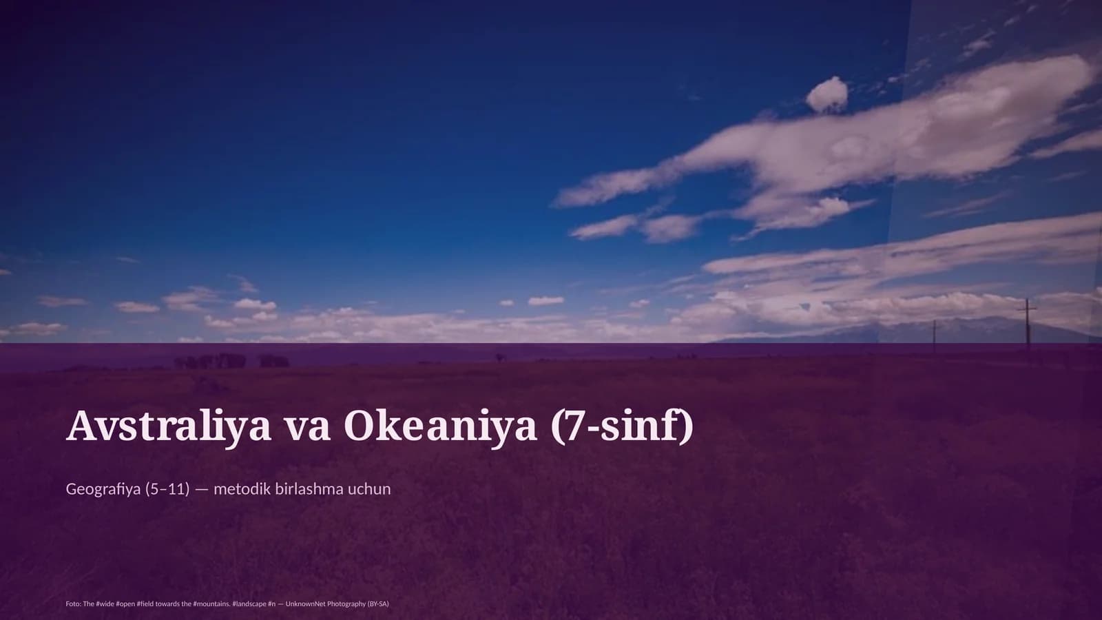 Avstraliya va Okeaniya (7-sinf)