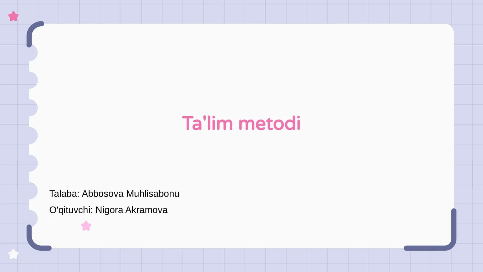 Ta'lim metodi