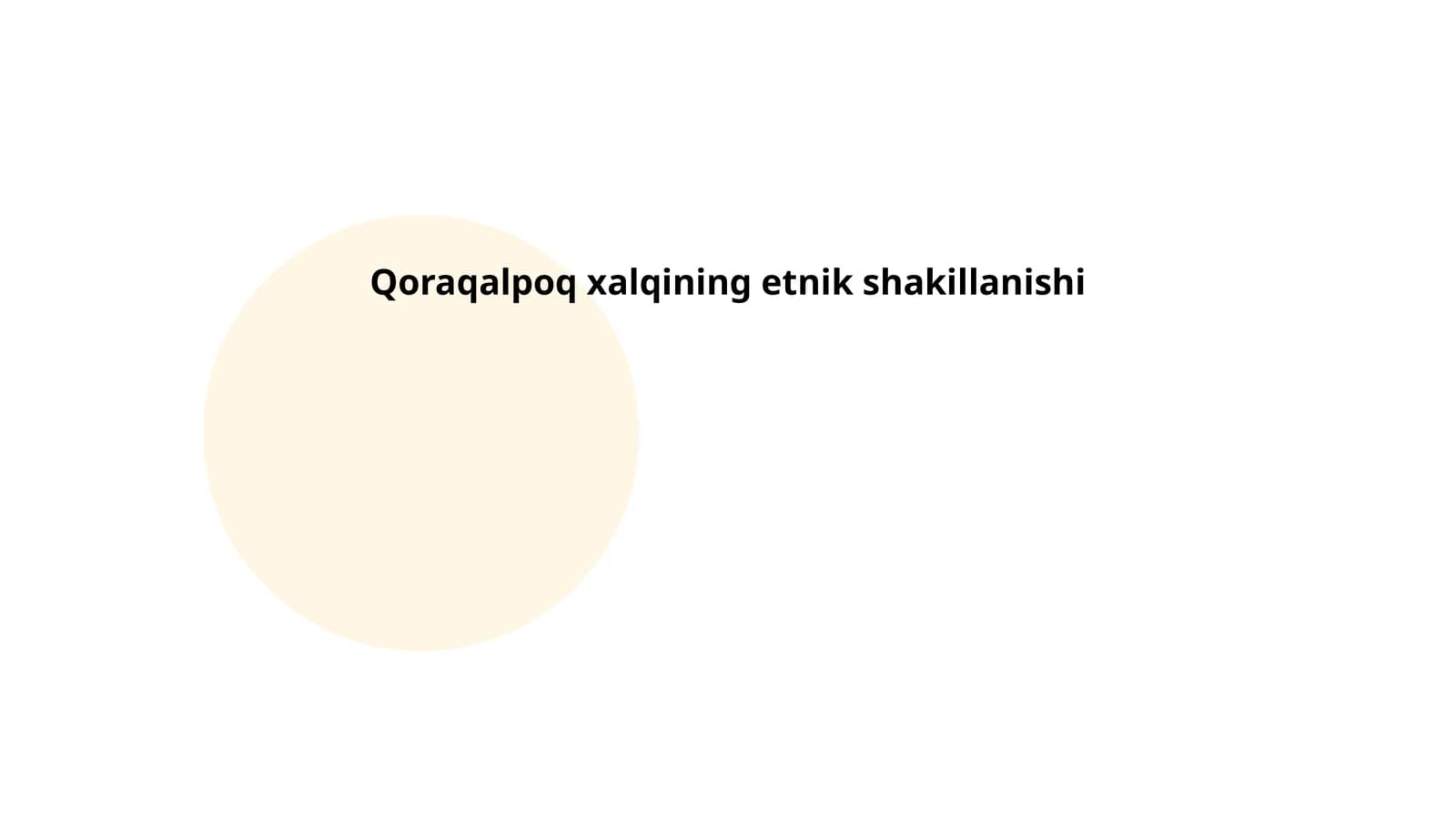Qoraqalpoq xalqining etnik shakillanishi