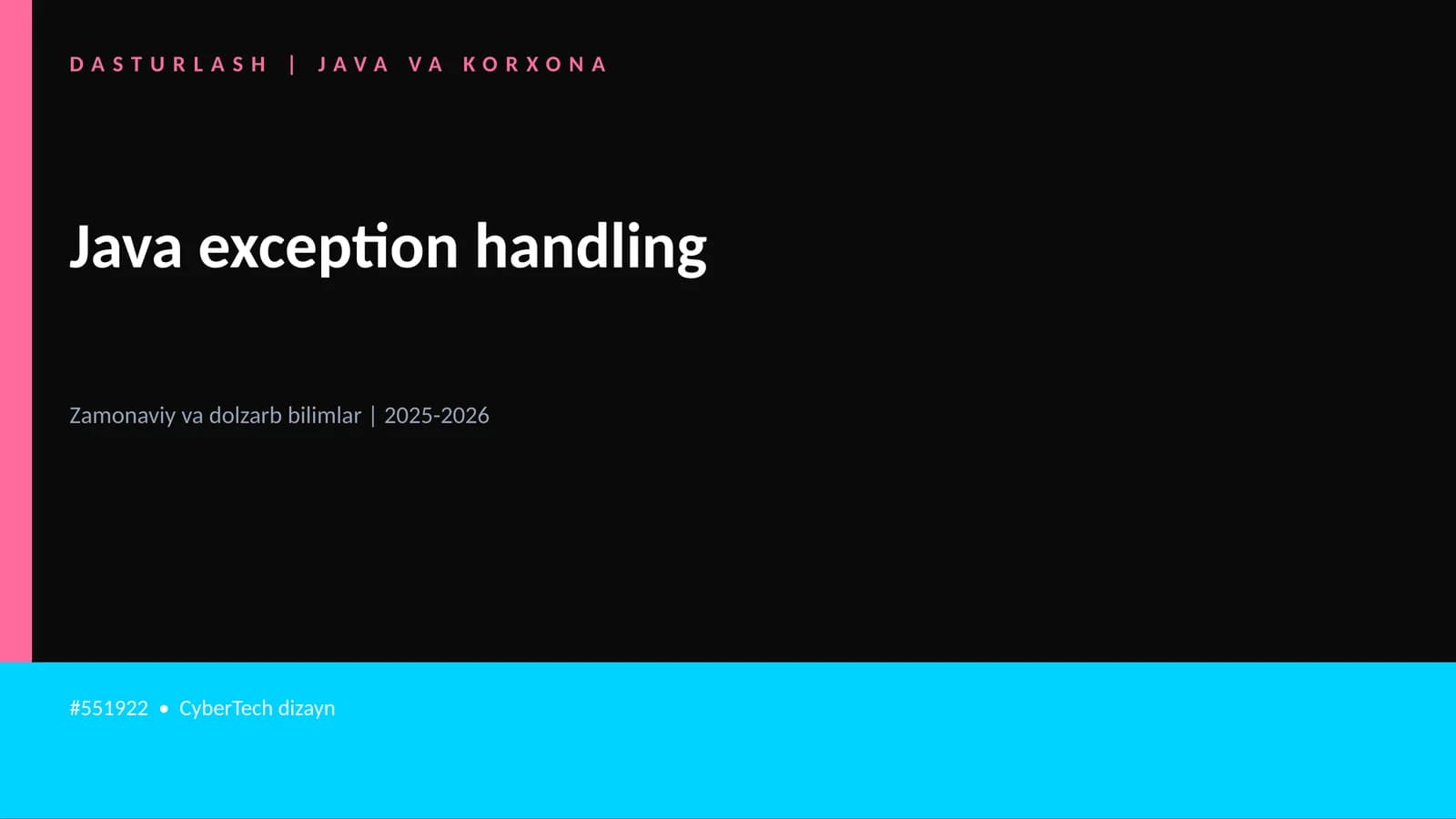 Java exception handling