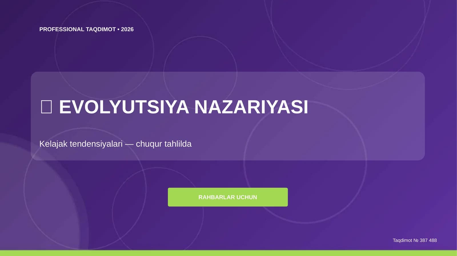 EVOLYUTSIYA NAZARIYASI