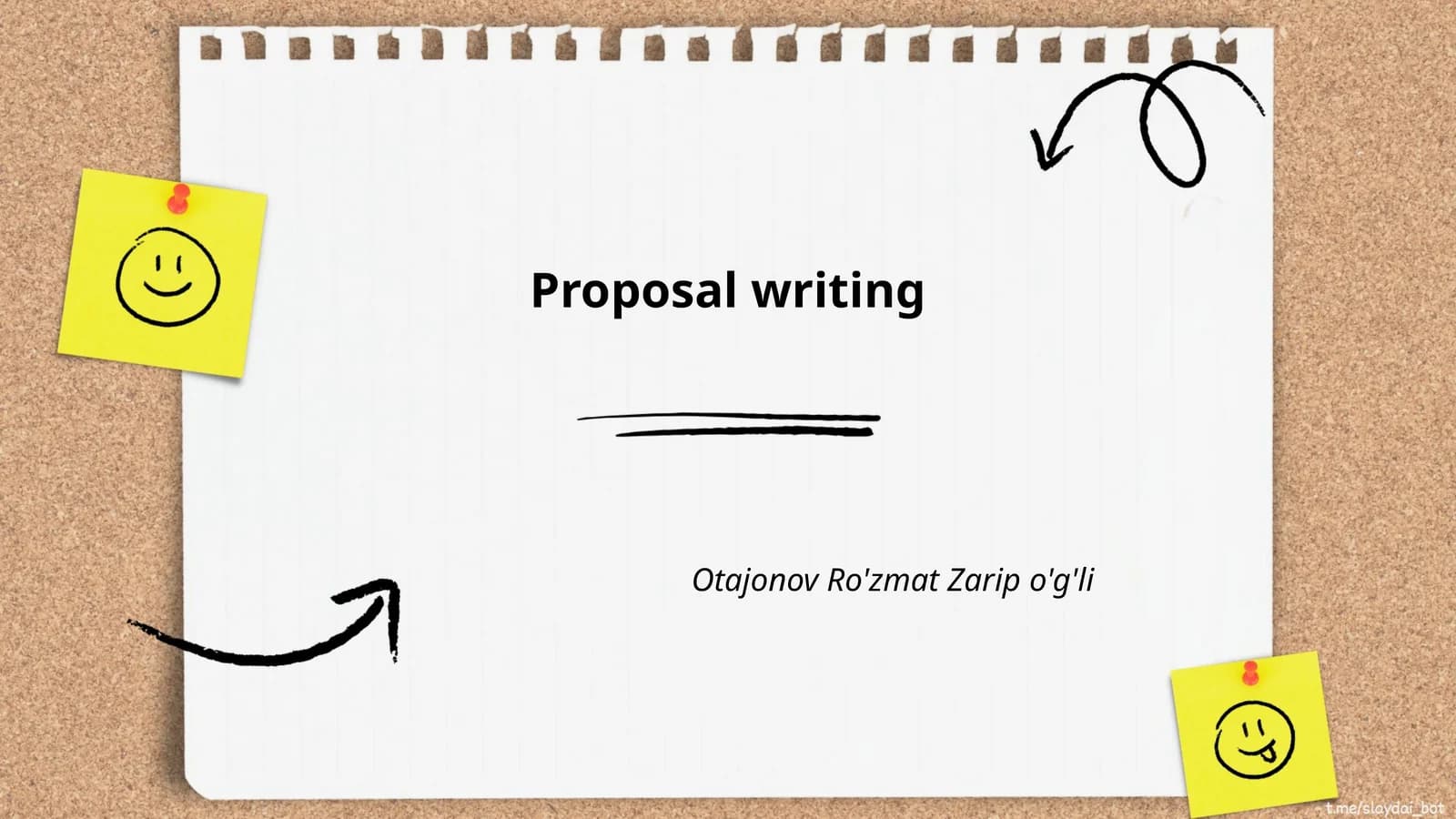Proposal writing