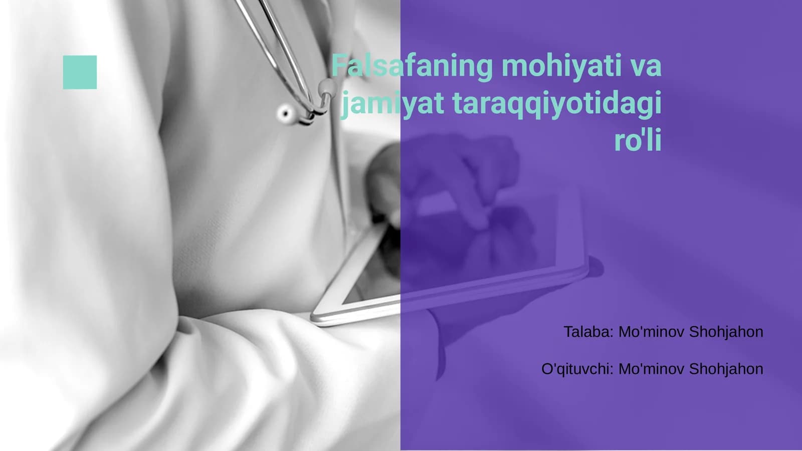 Falsafaning mohiyati va jamiyat taraqqiyotidagi ro'li