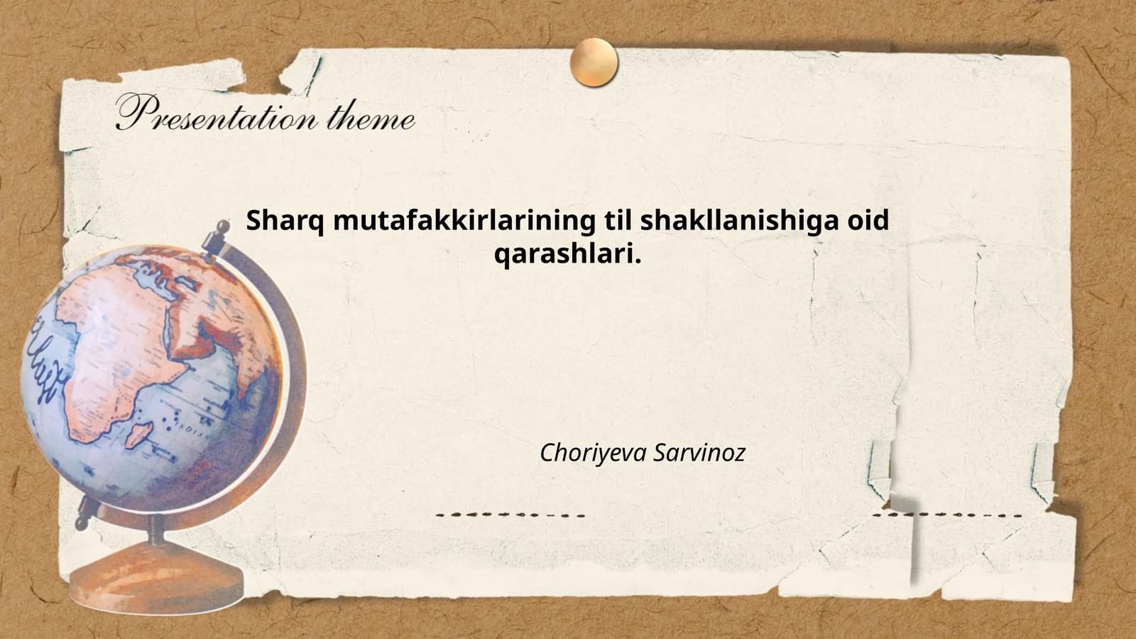 Sharq mutafakkirlarining til shakllanishiga oid qarashlari