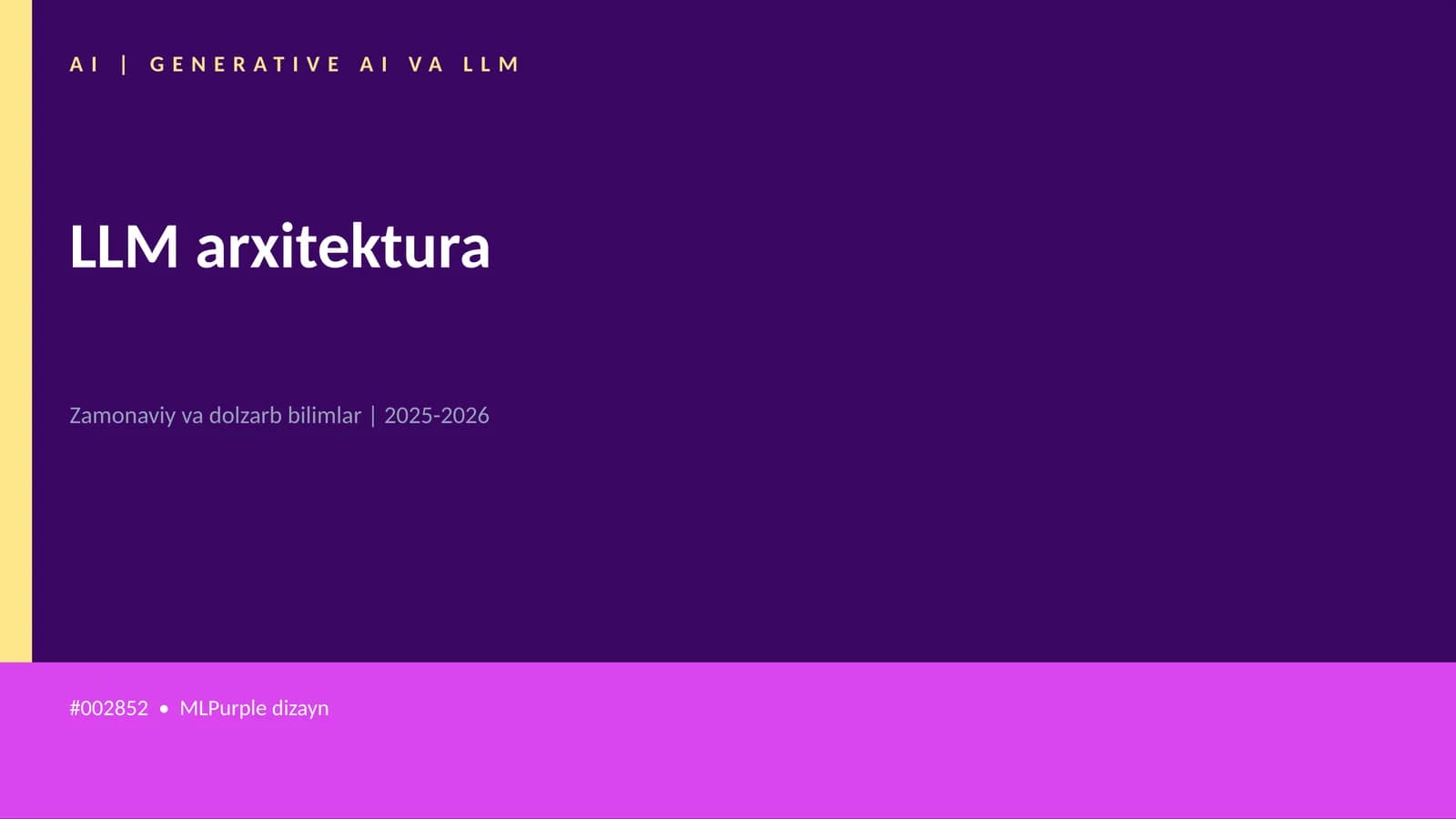 LLM arxitektura
