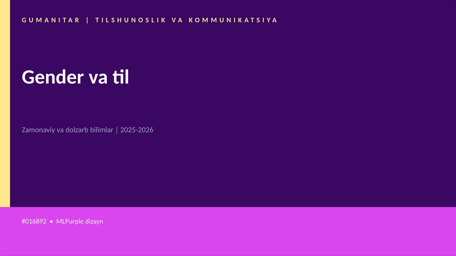 Gender va til