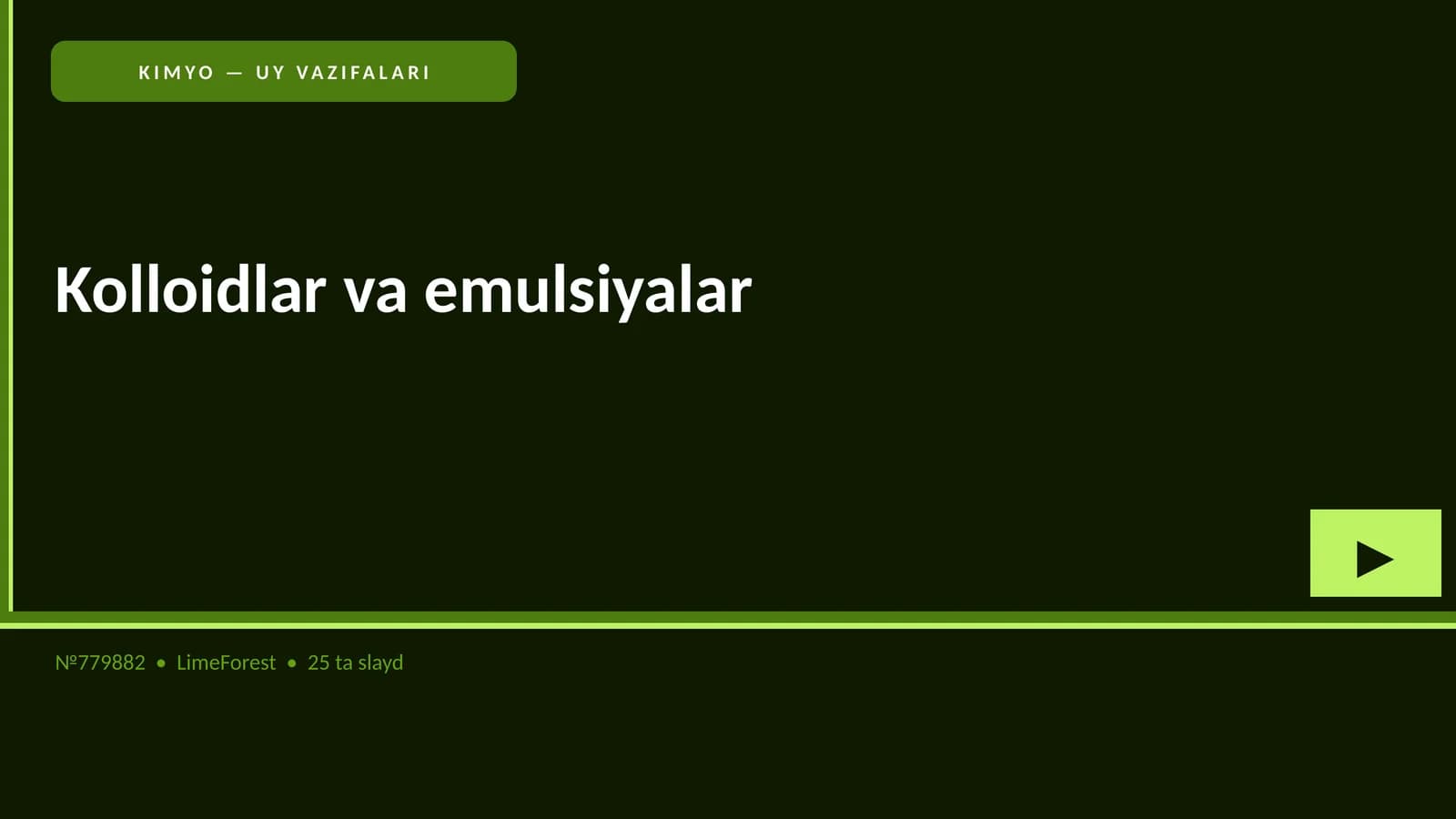 Kolloidlar va emulsiyalar