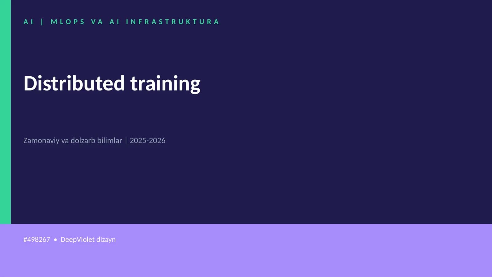 Distributed training