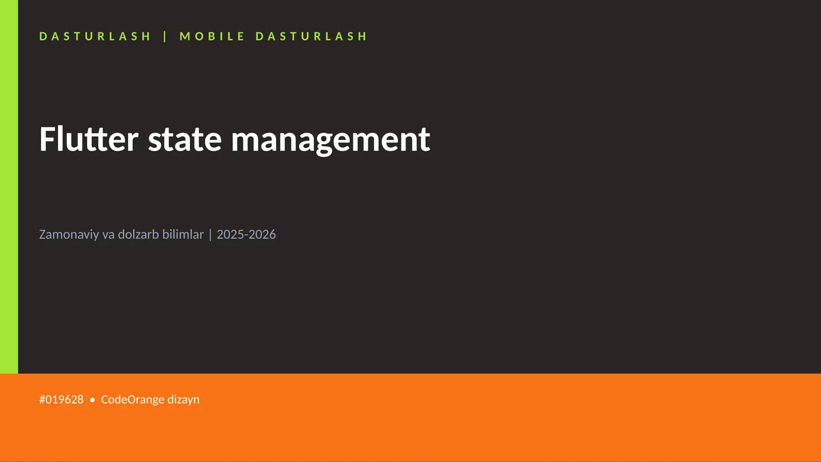 Flutter state management