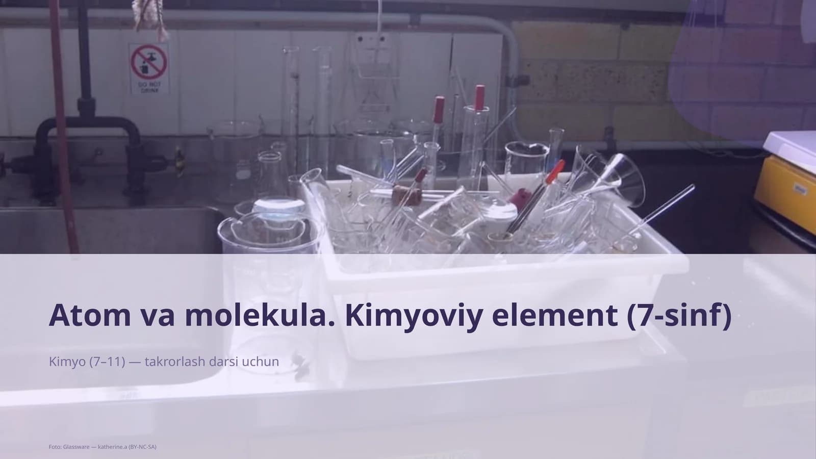 Atom va molekula. Kimyoviy element (7-sinf)