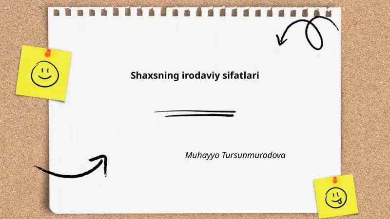 Shaxsning irodaviy sifatlari