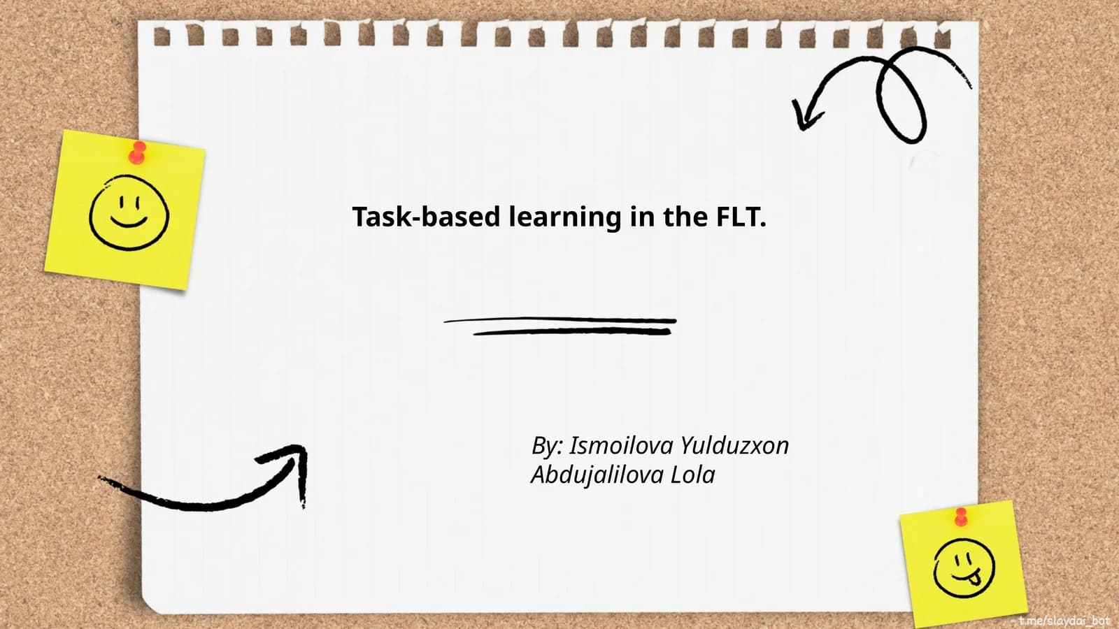 Task-based learning in the FLT