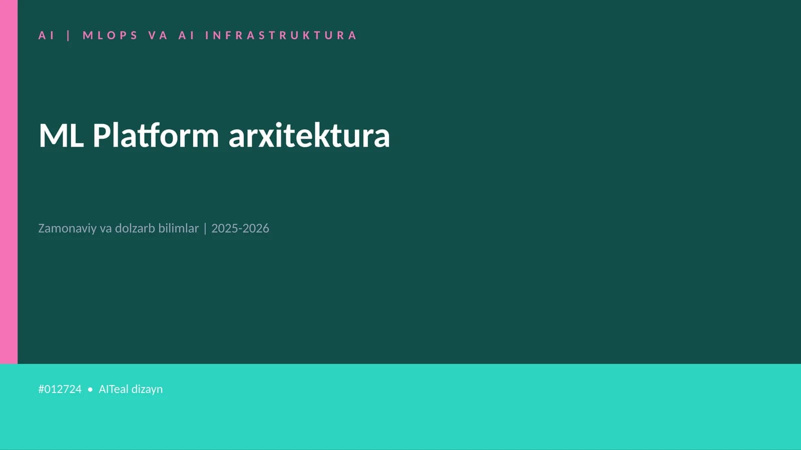 ML Platform arxitektura