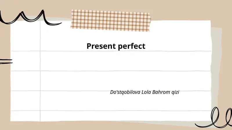 Present perfect