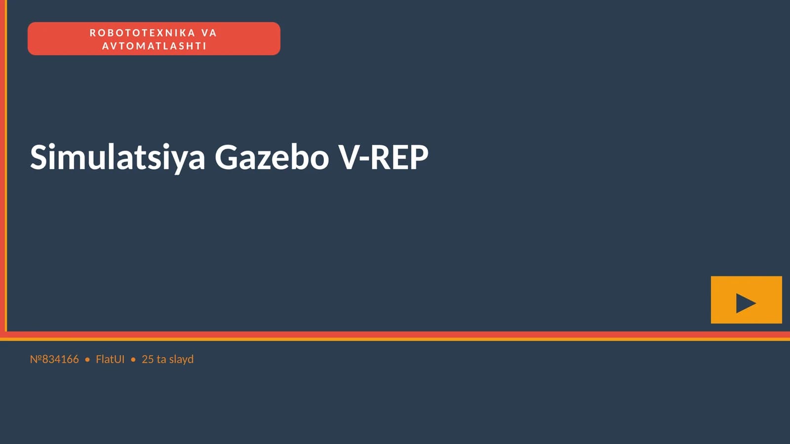 Simulatsiya Gazebo V-REP