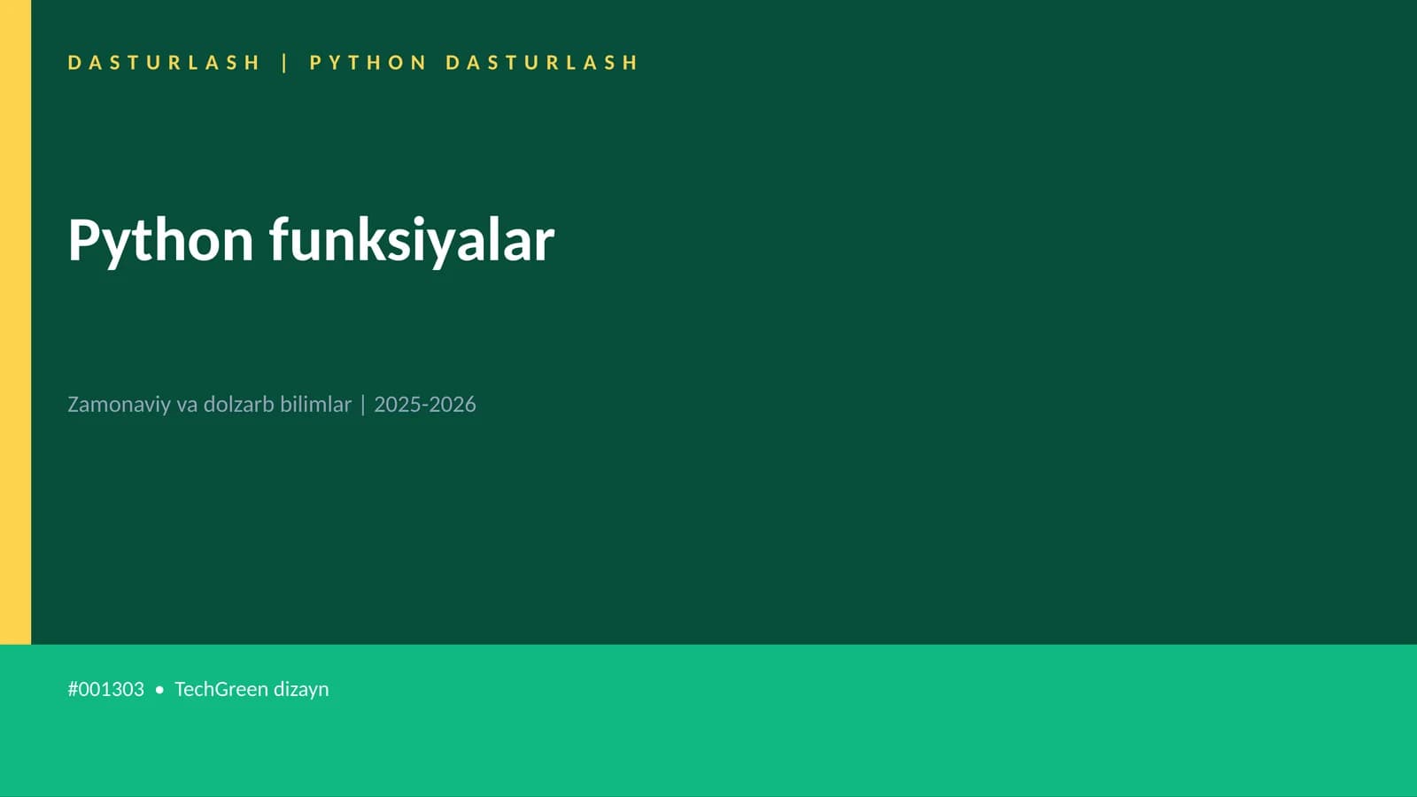 Python funksiyalar