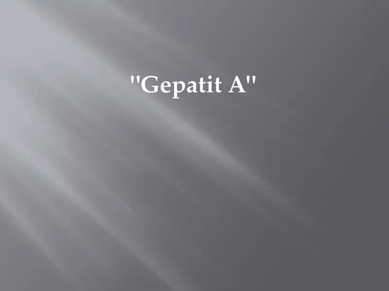 Gepatit A