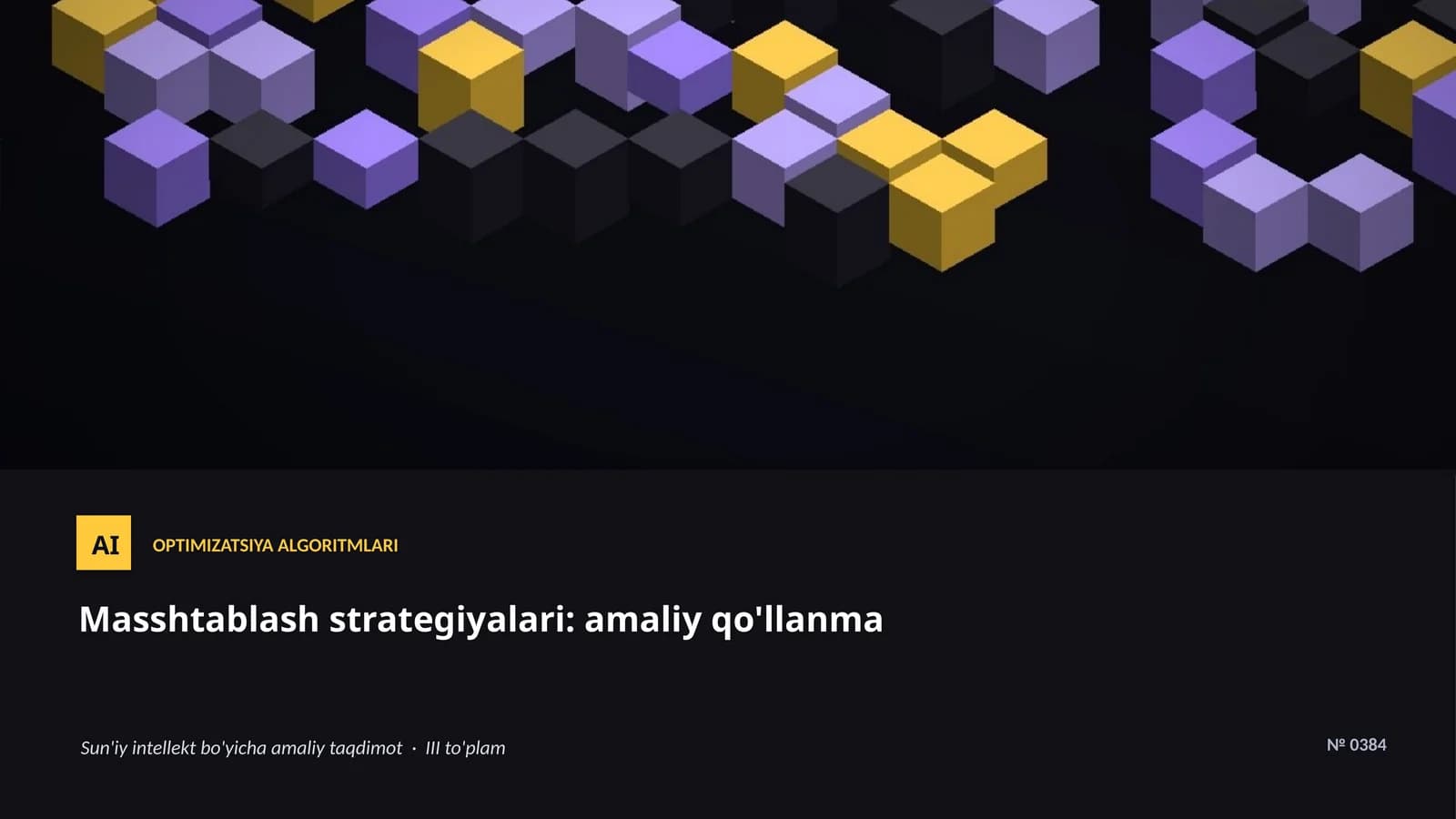 OPTIMIZATSIYA ALGORITMLARI