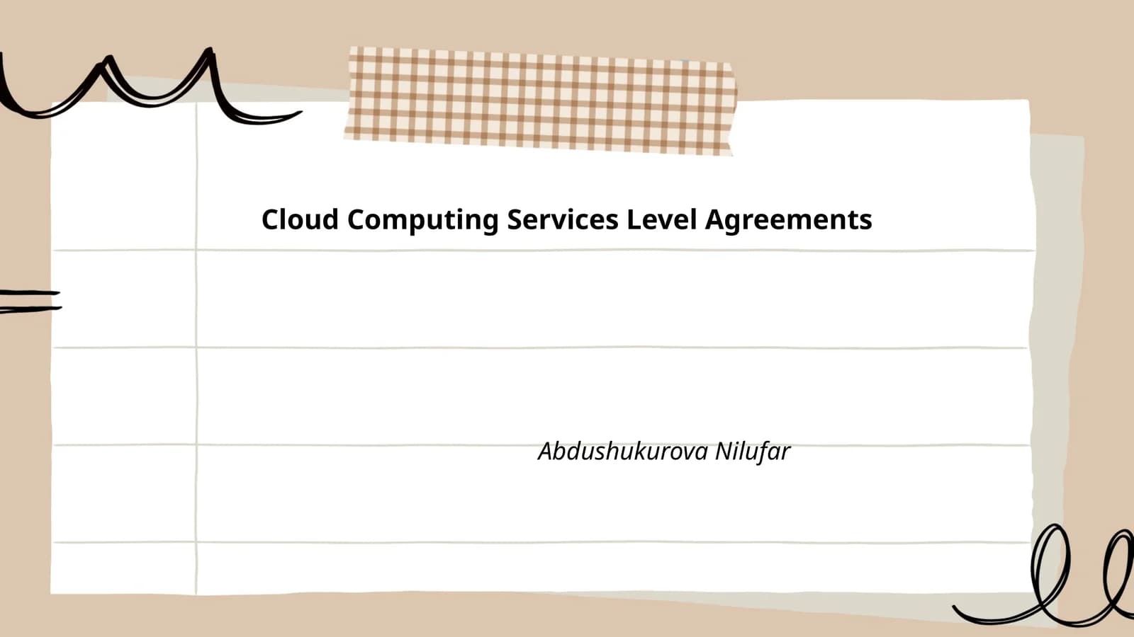 Cloud Computing Services Level Agreements