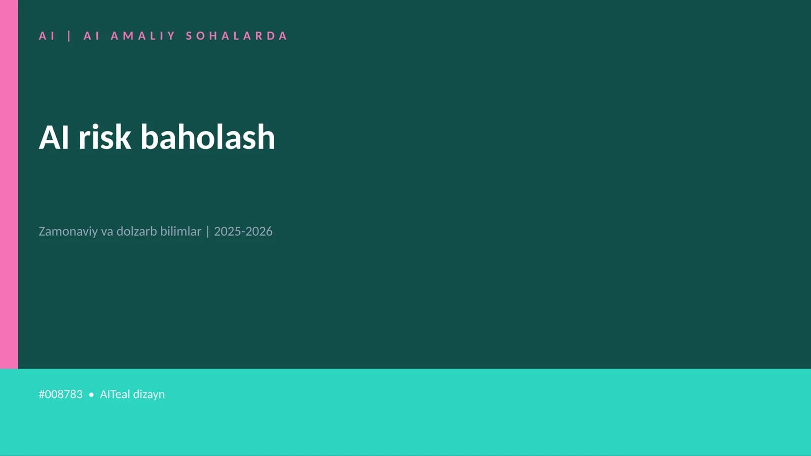 AI AMALIY SOHALARDA