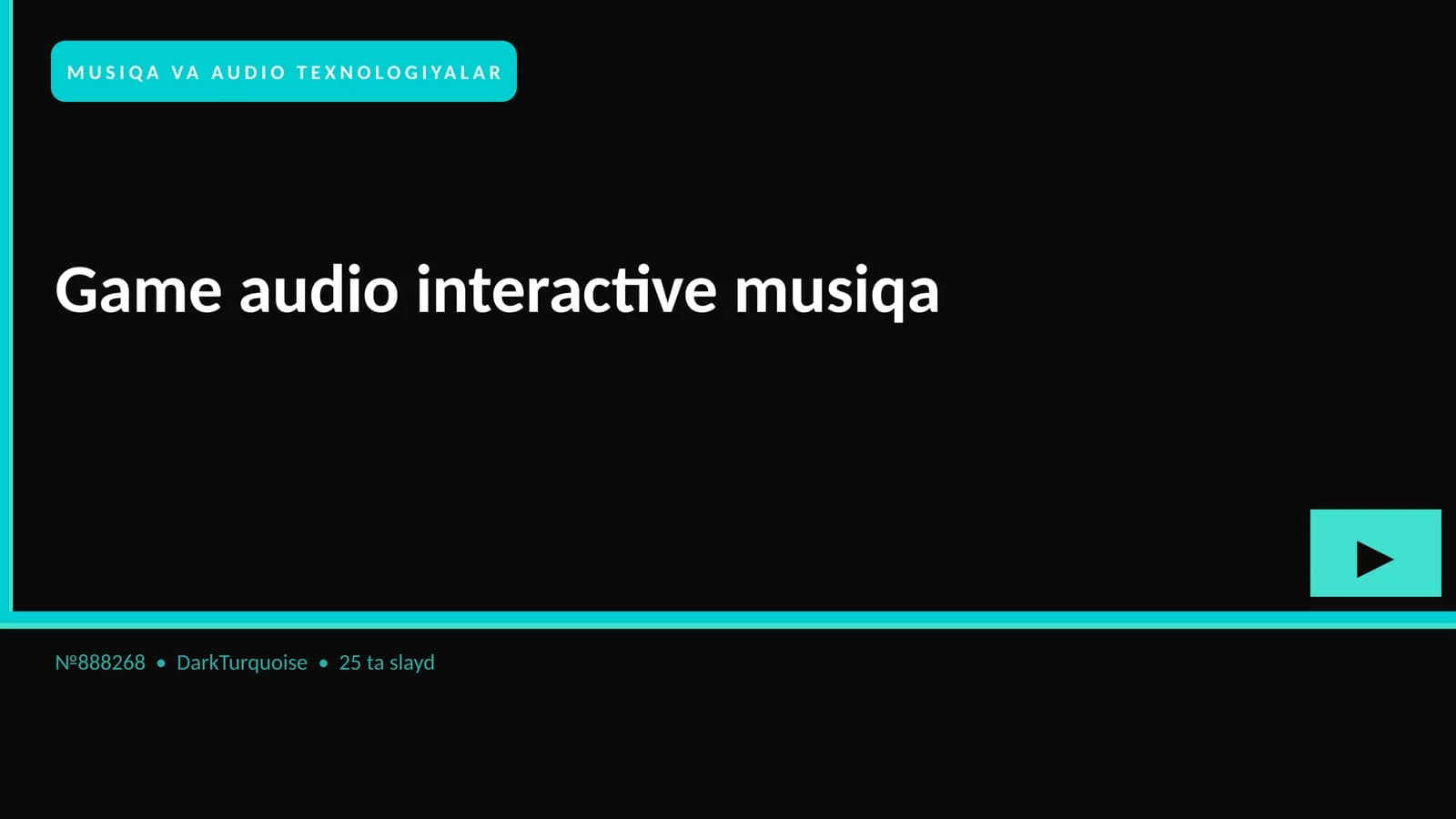 Game audio interactive musiqa