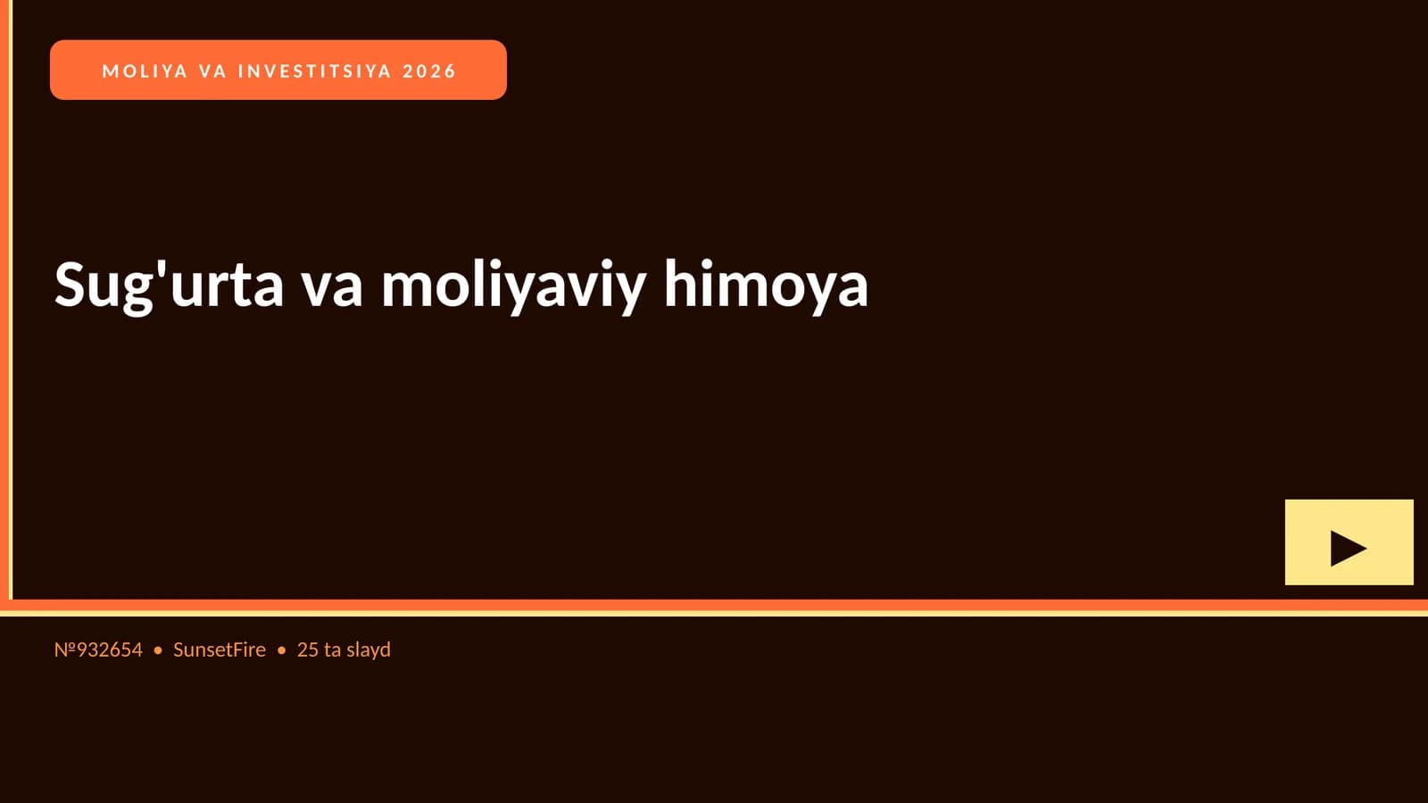 Sug'urta va moliyaviy himoya