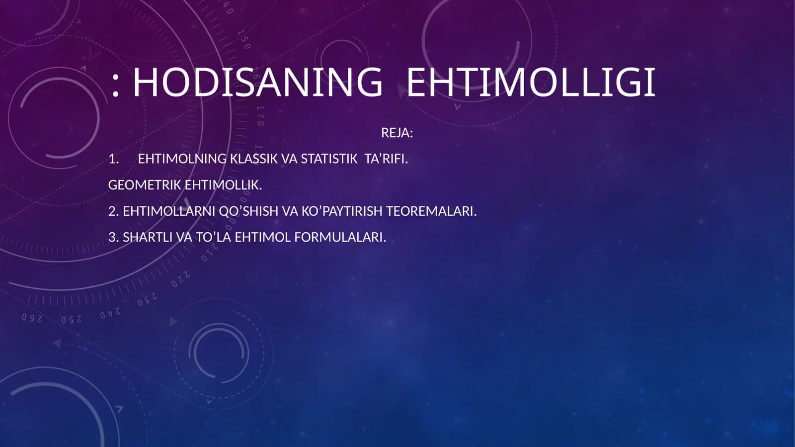 Hodisaning ehtimolligi