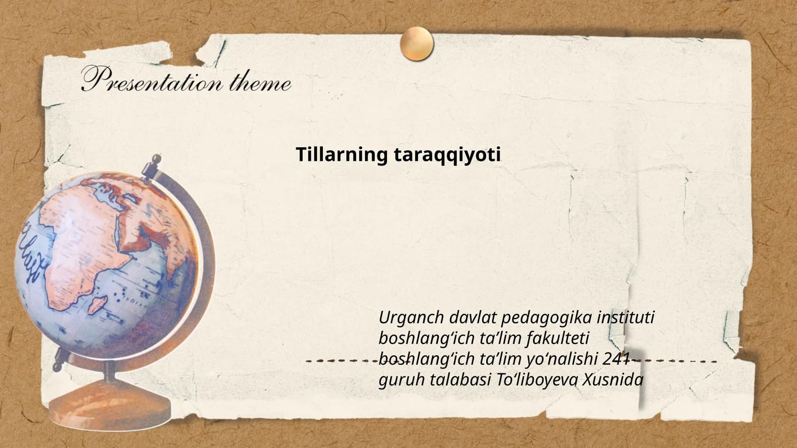 Tillarning taraqqiyoti