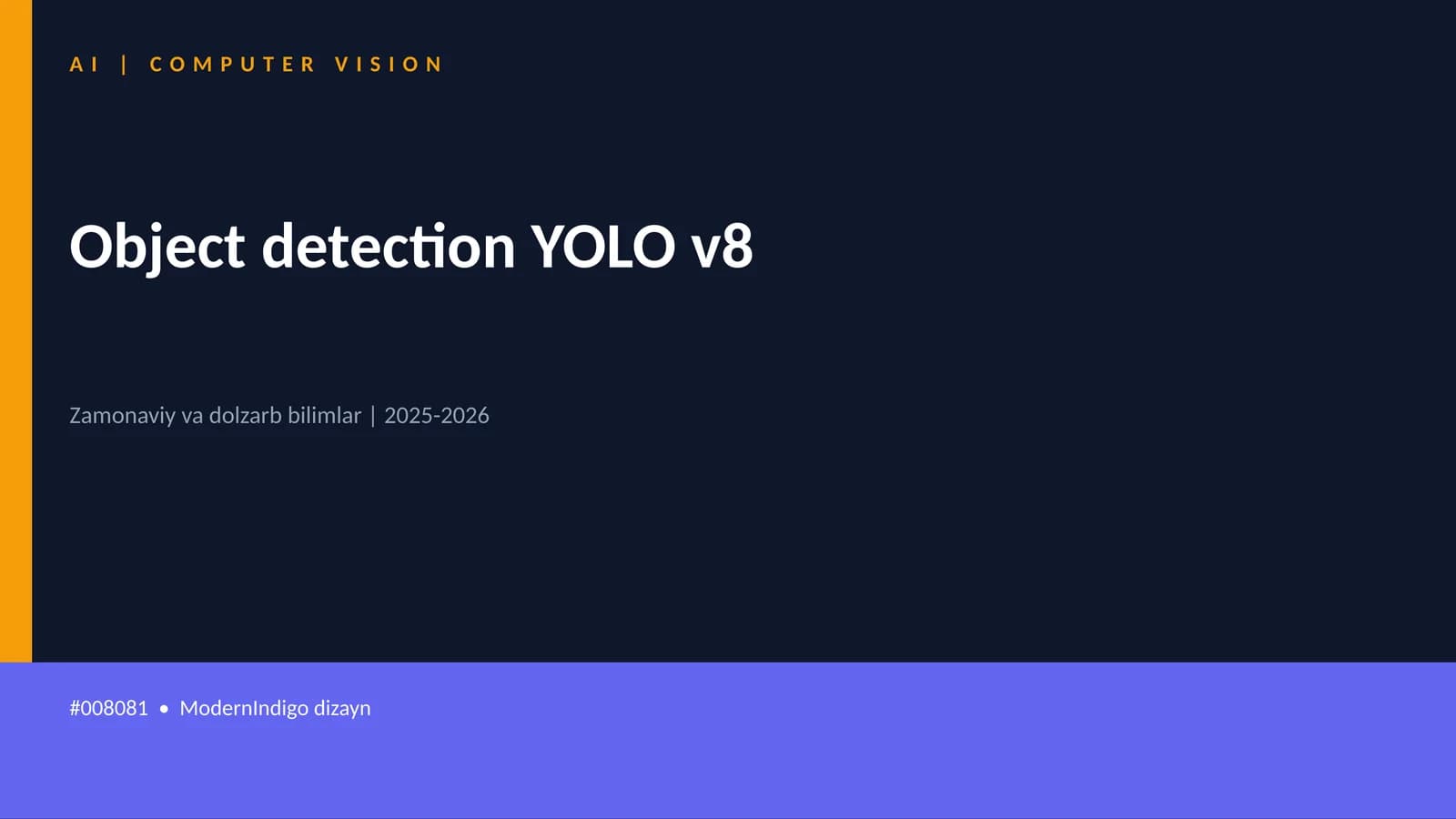 Object detection YOLO v8