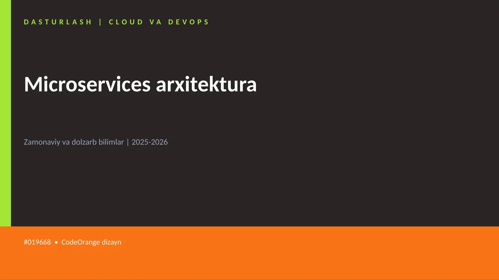 Microservices arxitektura