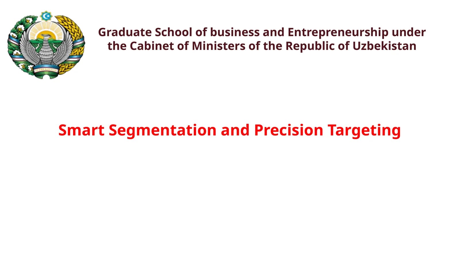 Smart Segmentation and Precision Targeting