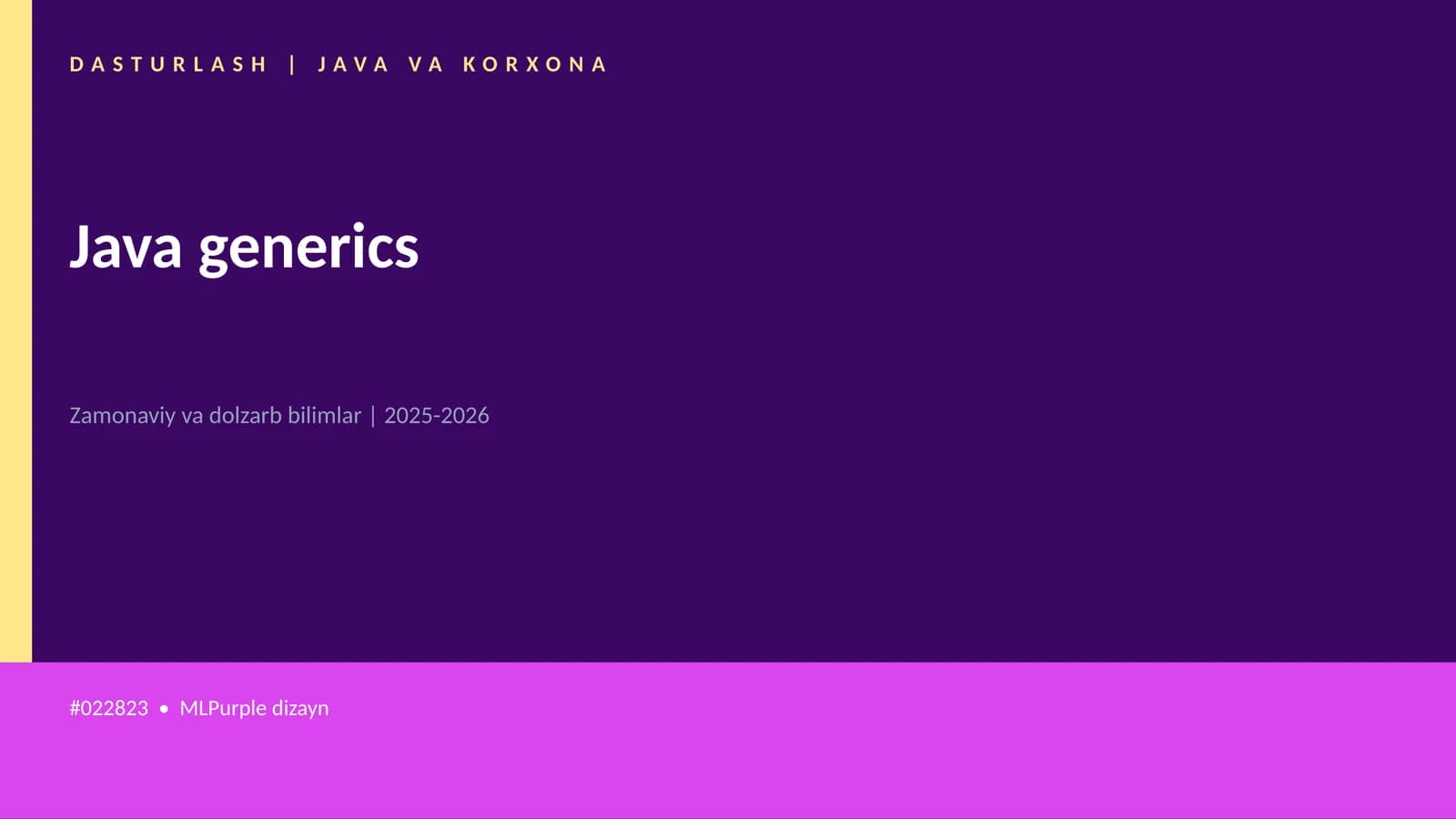 Java generics
