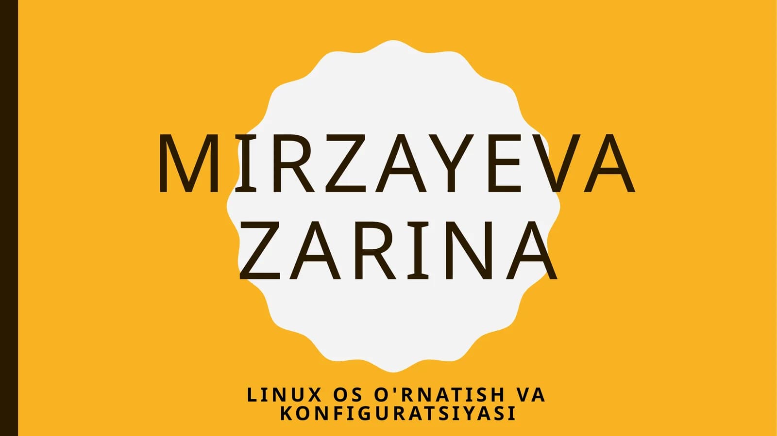 Linux O'rnating va konfiguratsiyasi