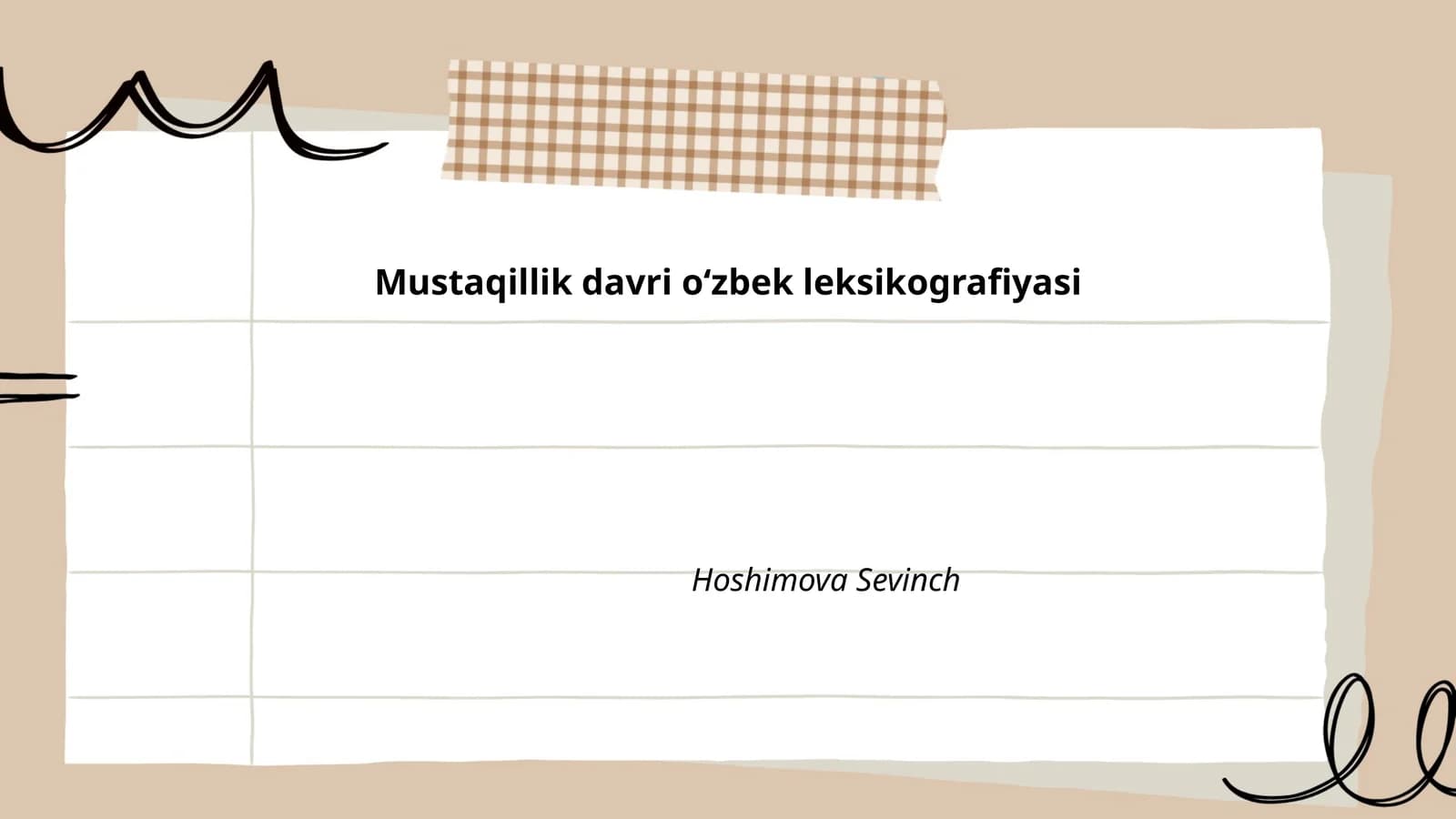 Mustaqillik davri oʻzbek leksikografiyasi