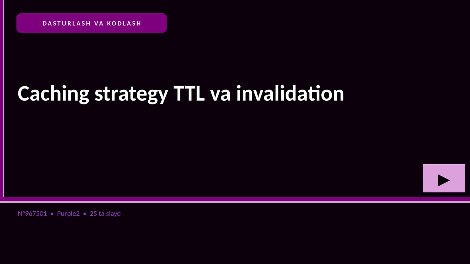 Caching strategy TTL va invalidation