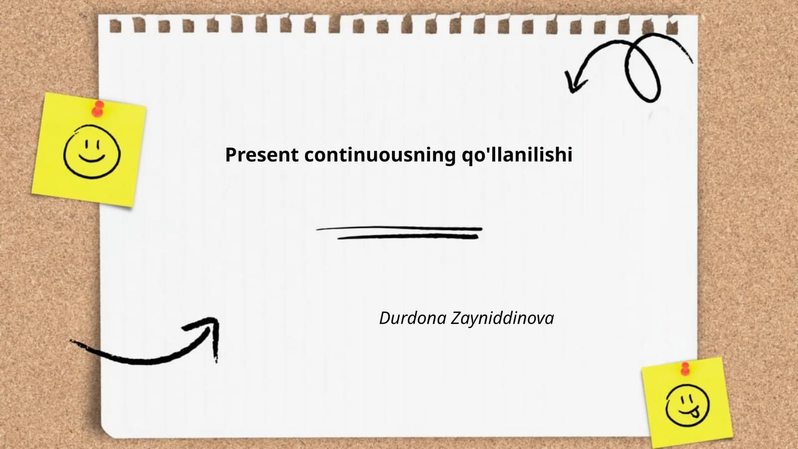 Present continuousning qo'llanilishi