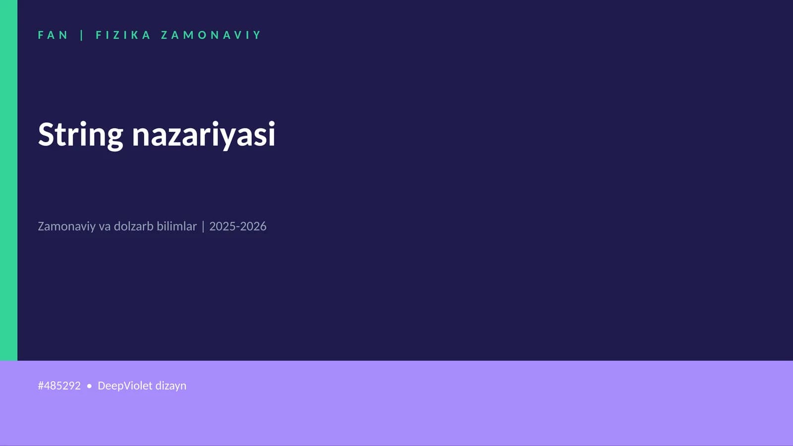 String nazariyasi