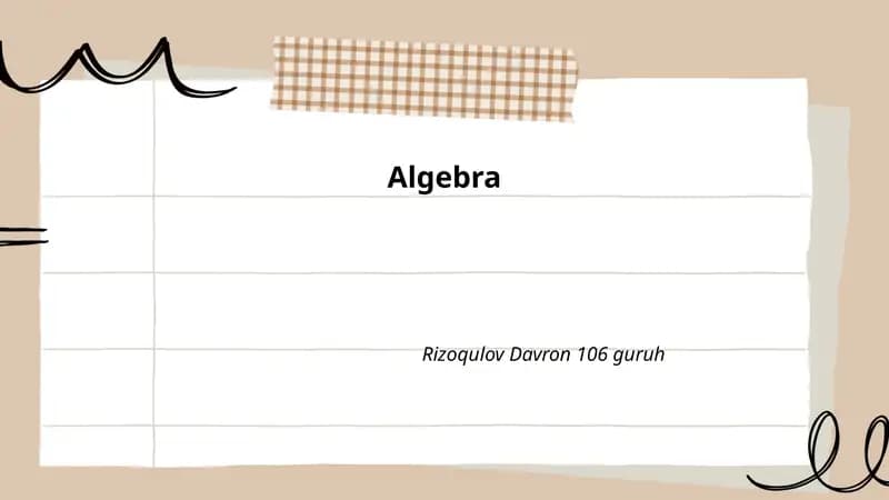 Algebra