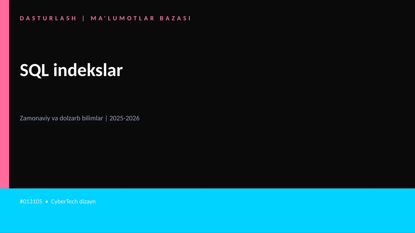 SQL indekslar