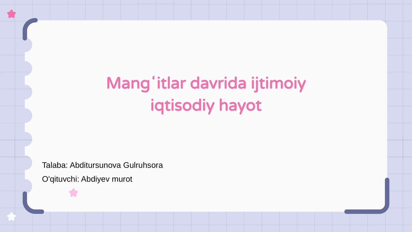 Mangʻitlar davrida ijtimoiy iqtisodiy hayot