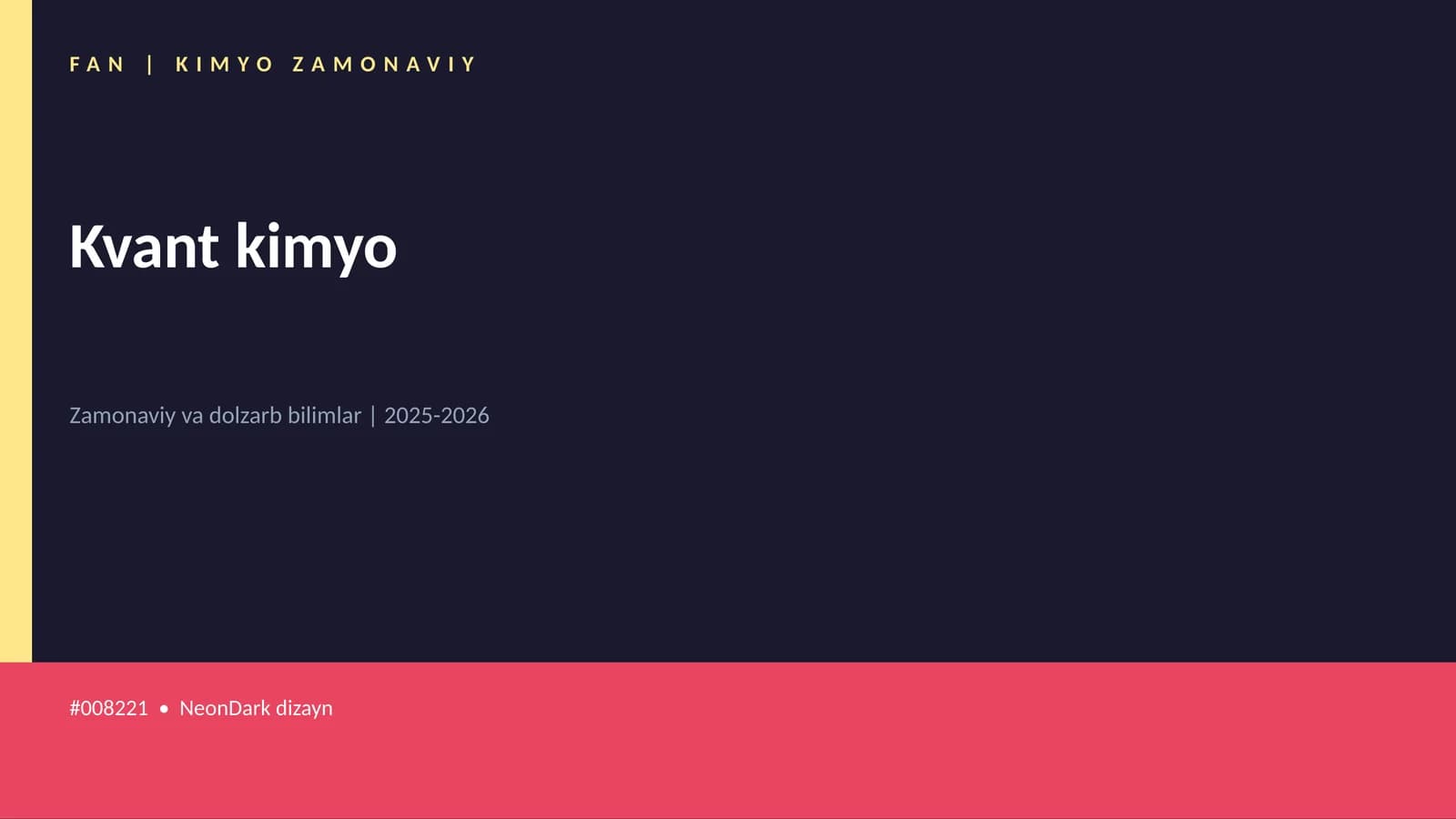 Kvant kimyo