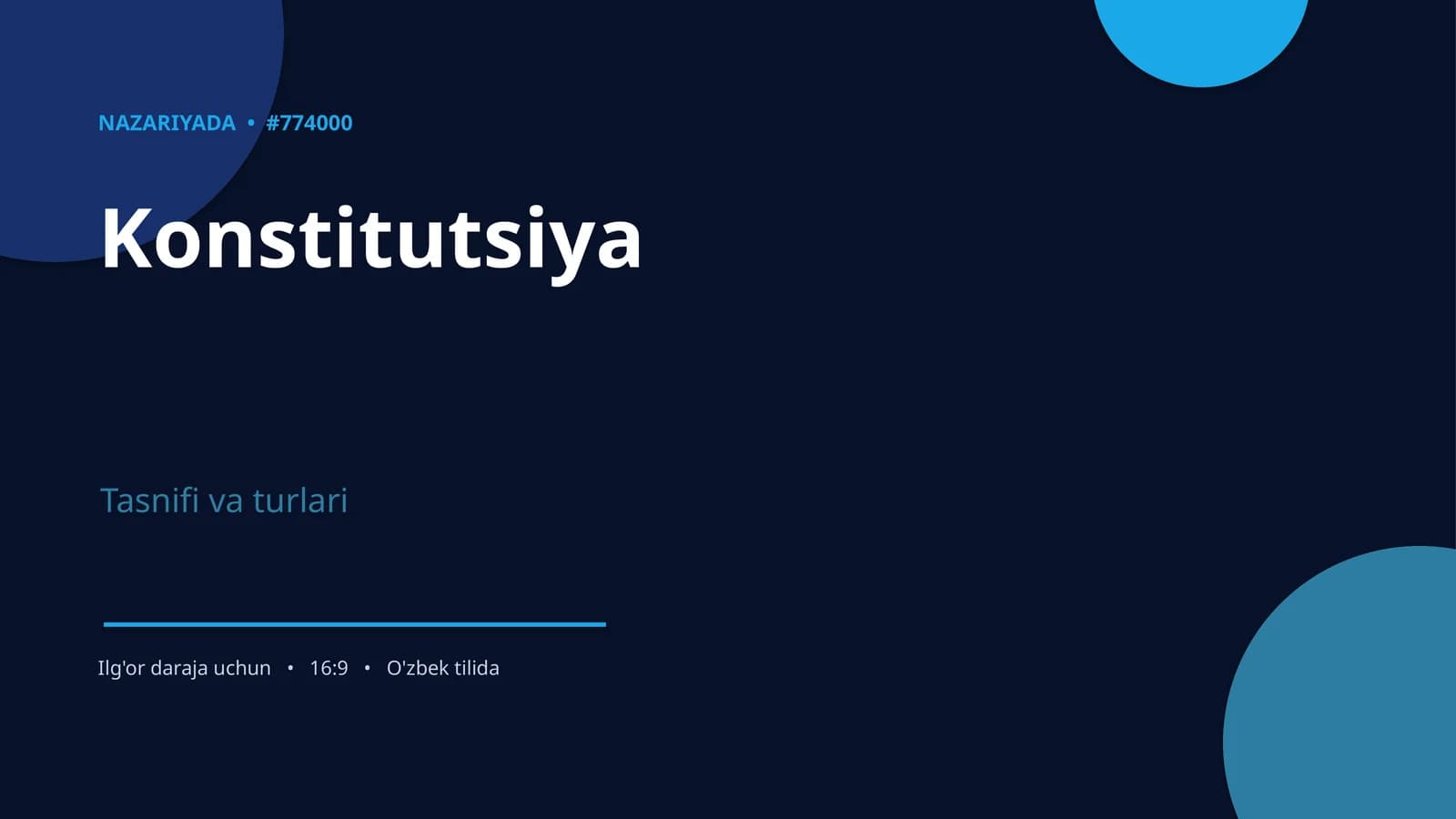 Konstitutsiya Ta'limi