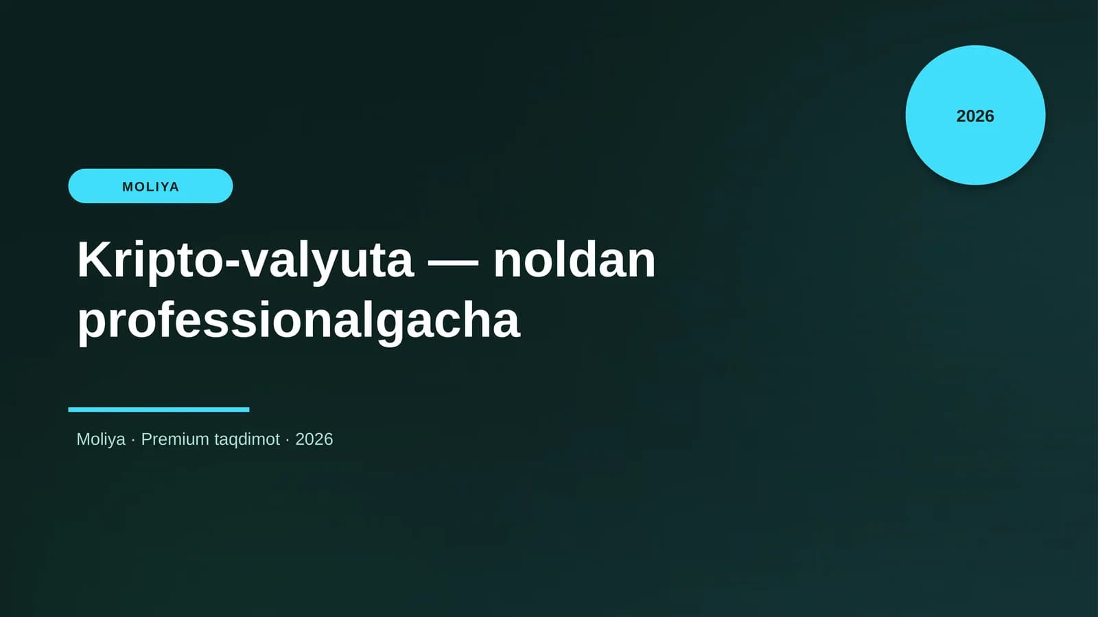 Kripto-valyuta — noldan professionalgacha