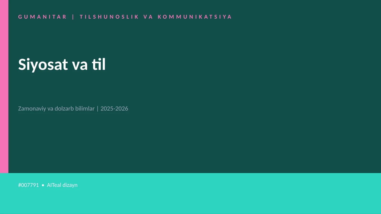 Siyosat va til
